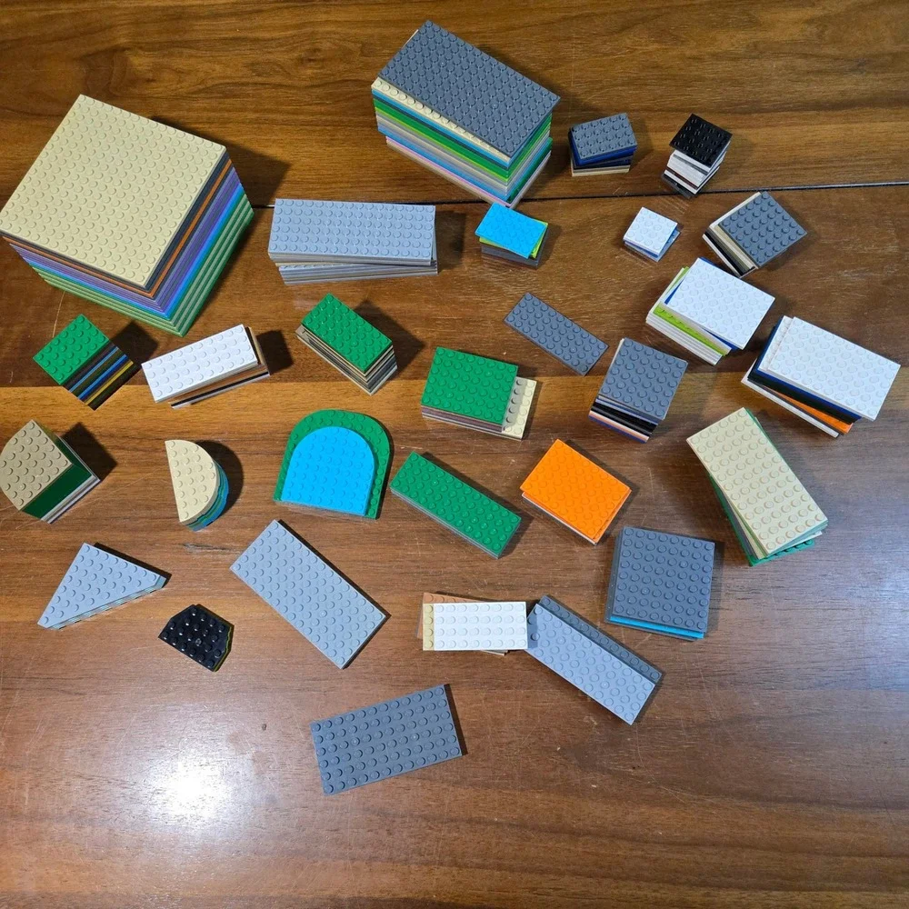 LEGO 233 Pc Large Plate Lot 16x16 8x16 6x16 Assorted Sizes Colors Genuine